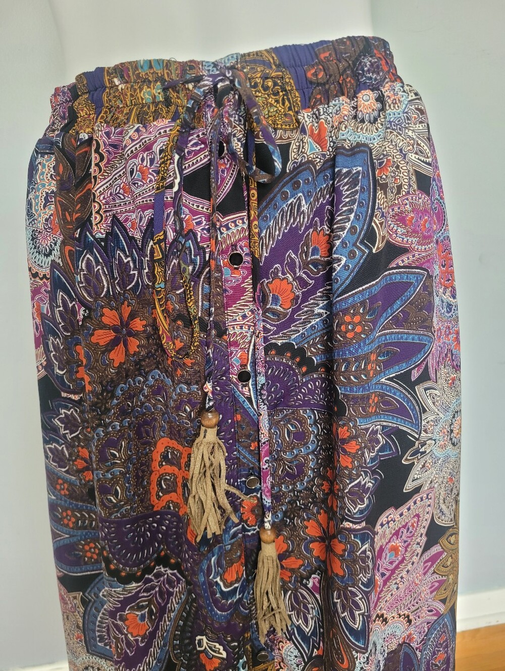 Anthropologie Vanessa Virginia Petaled Paisley Maxi Skirt, VGUC, Size M - Picture 6 of 9